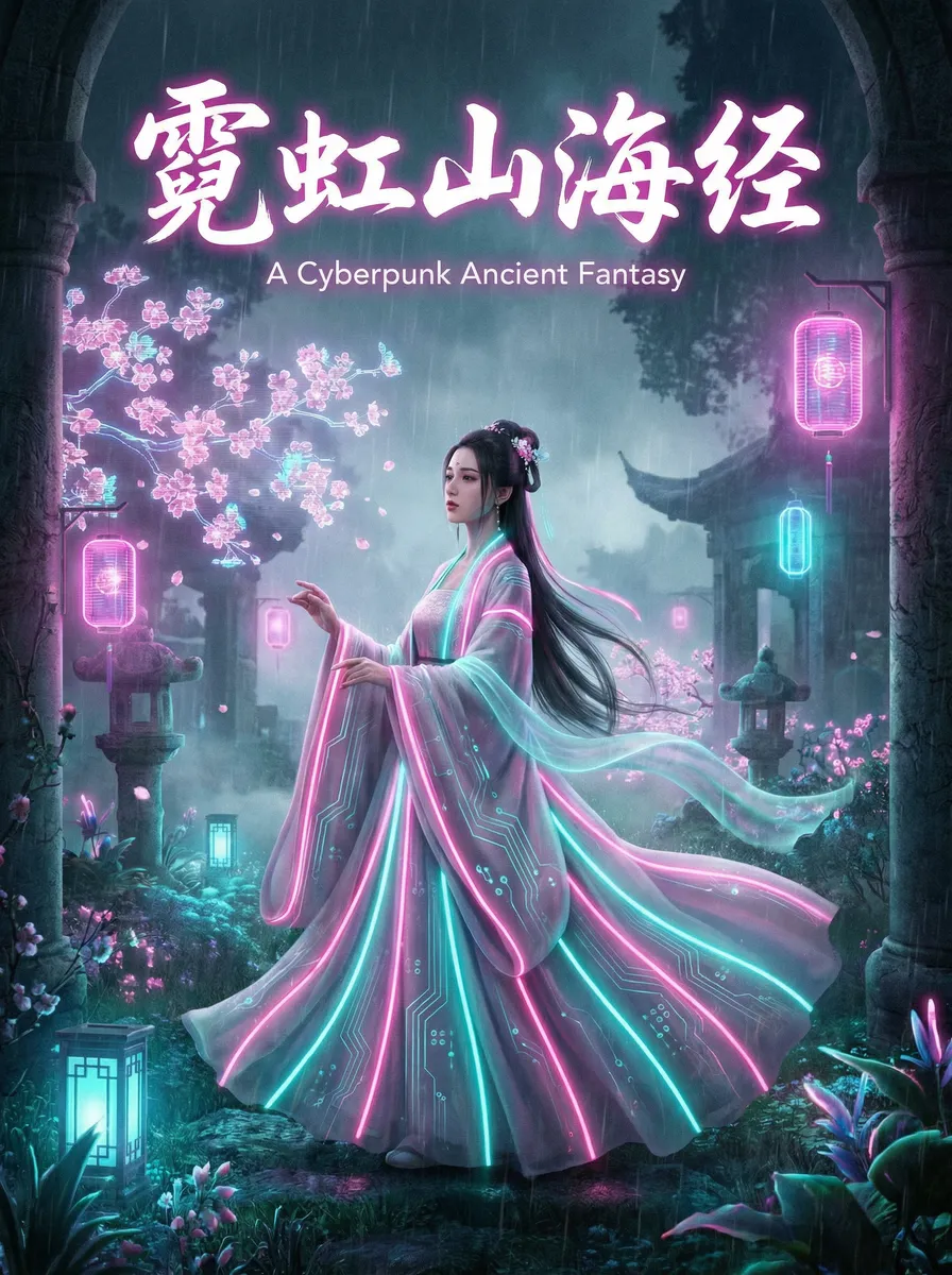 靠比较件软件免费下载 古风奇缘短剧 - 霓虹山海经海报